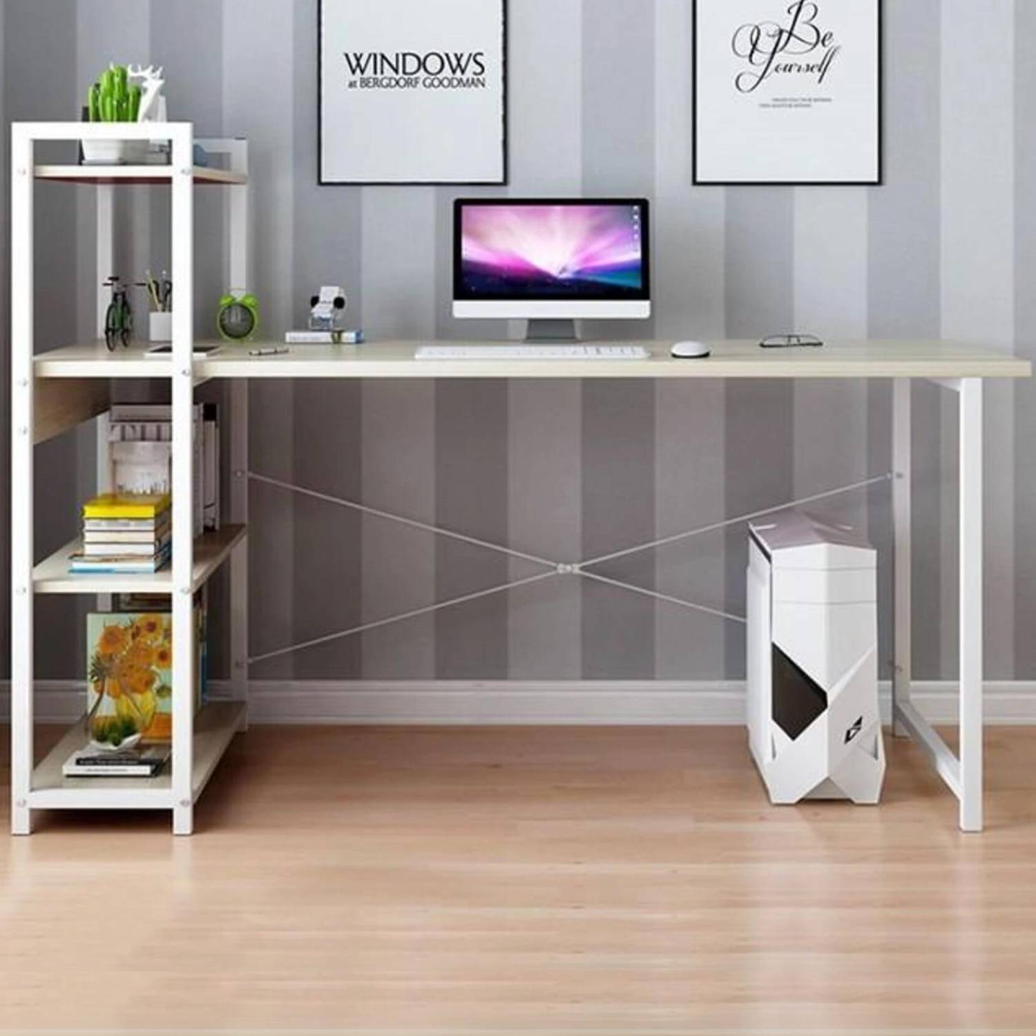 Home Office Computer Desk - Black: image 4