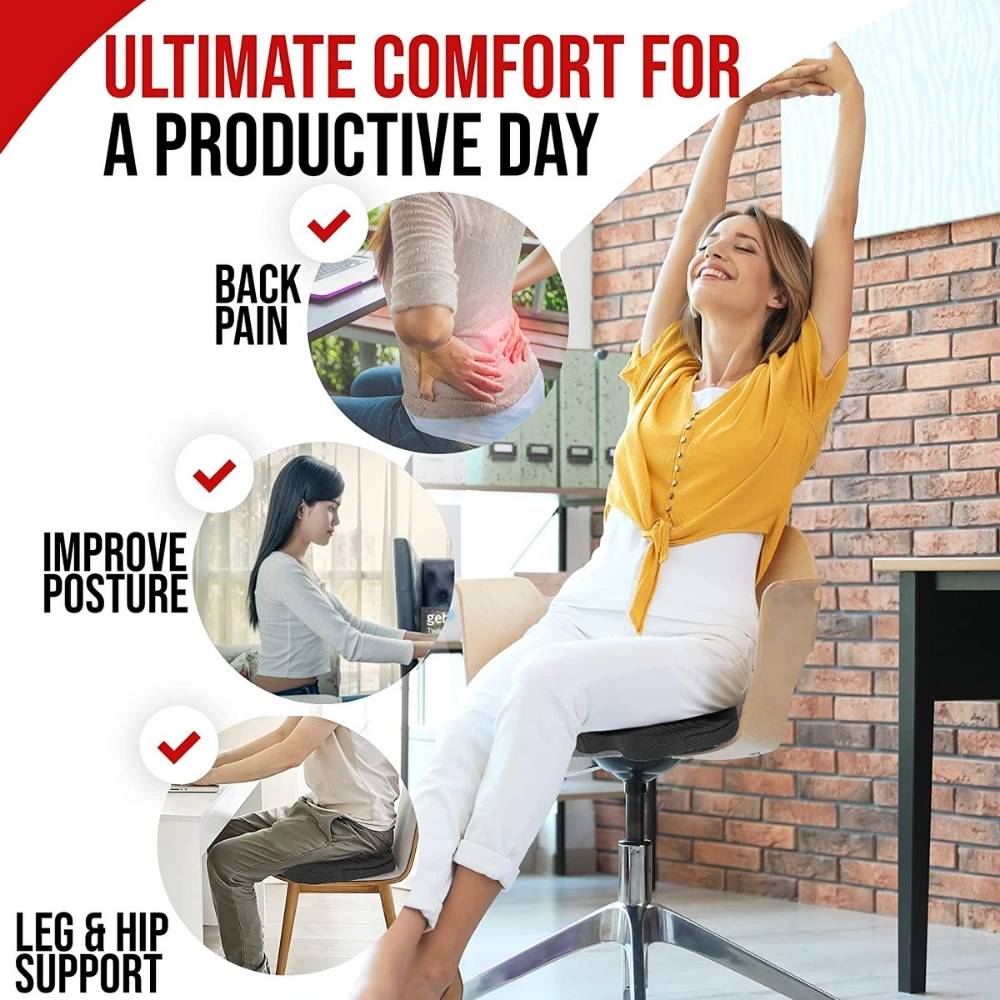 Seat Cushion & Lumbar Support Pillow - Filling-Blue Memory Foam: image 4
