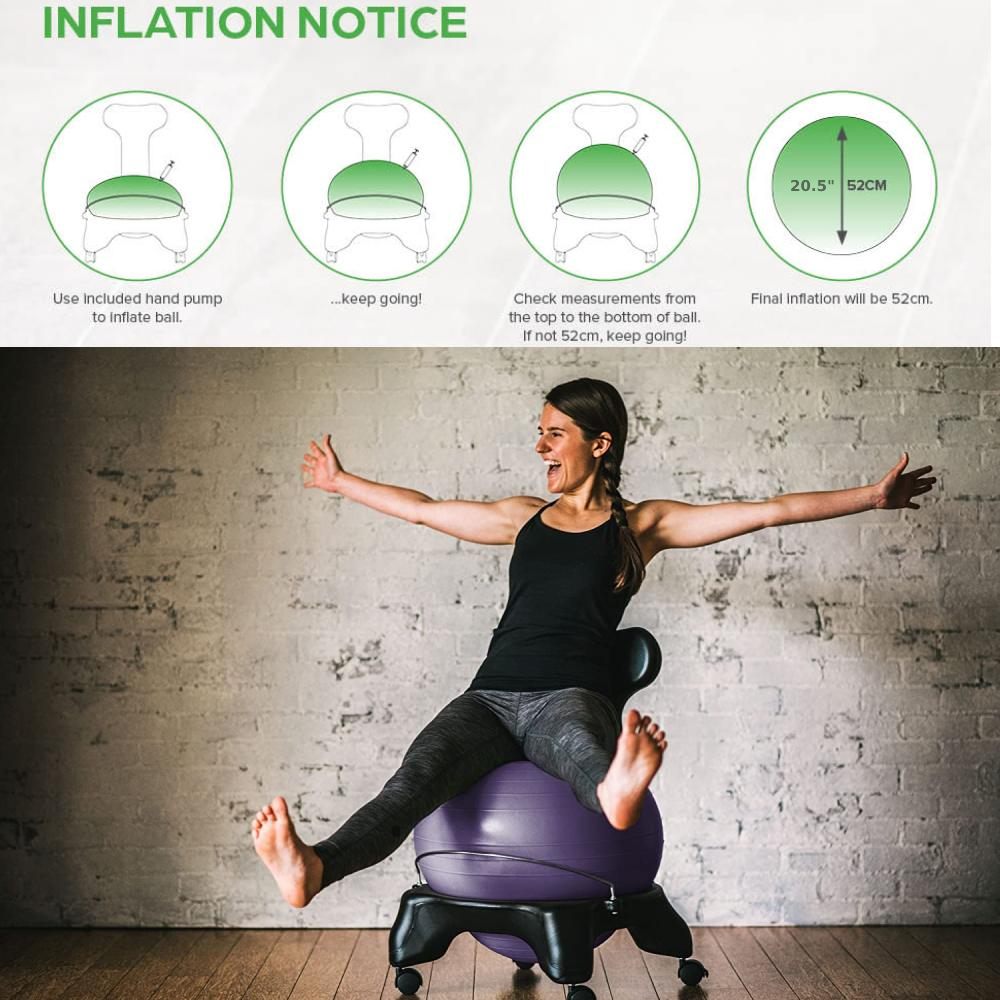 Balance Ball Chair - Black: image 8