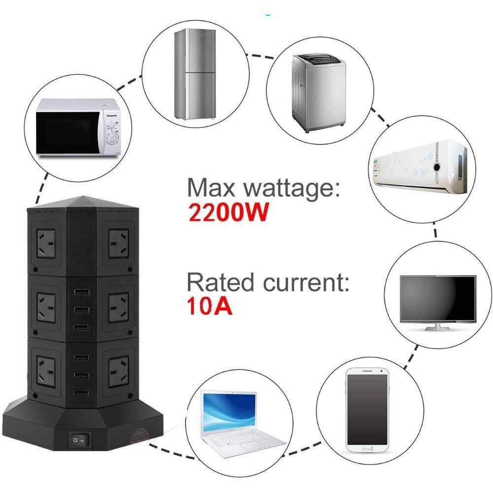 Desk Power Strip - Black: image 3
