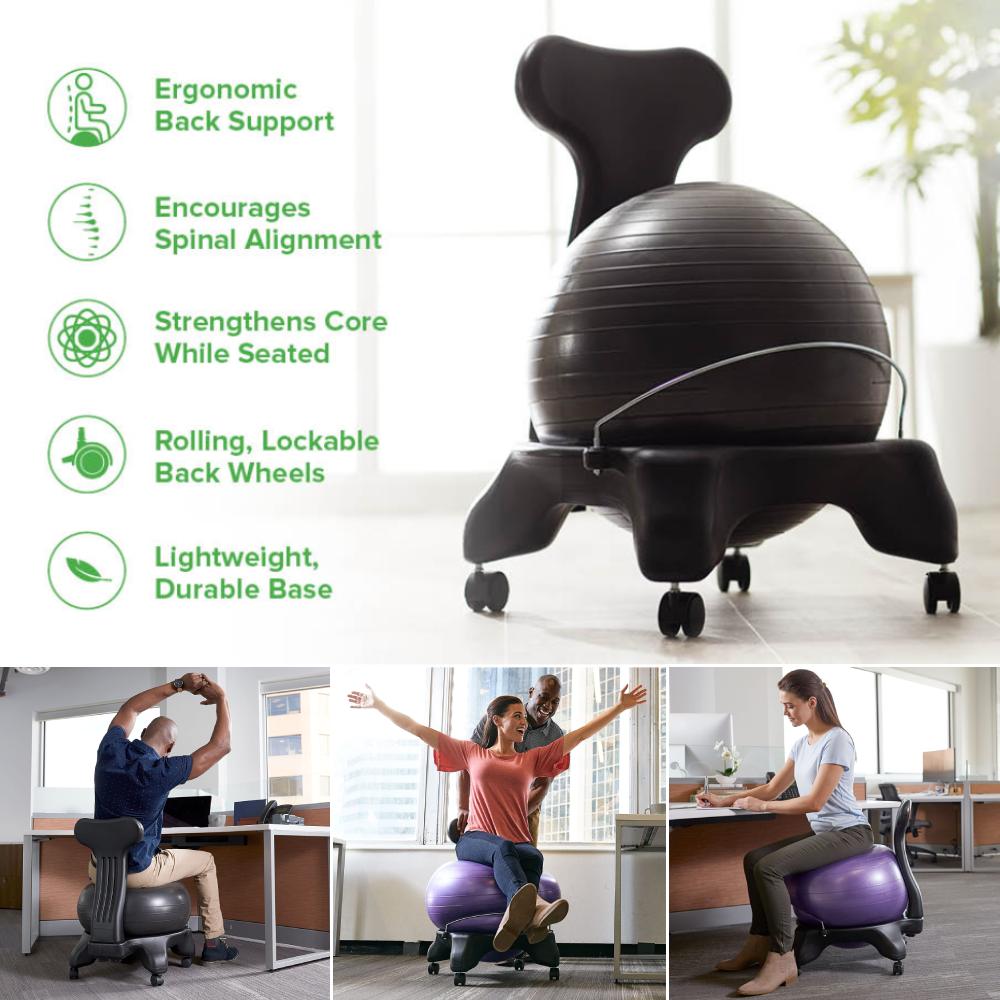 Balance Ball Chair - Black: image 3
