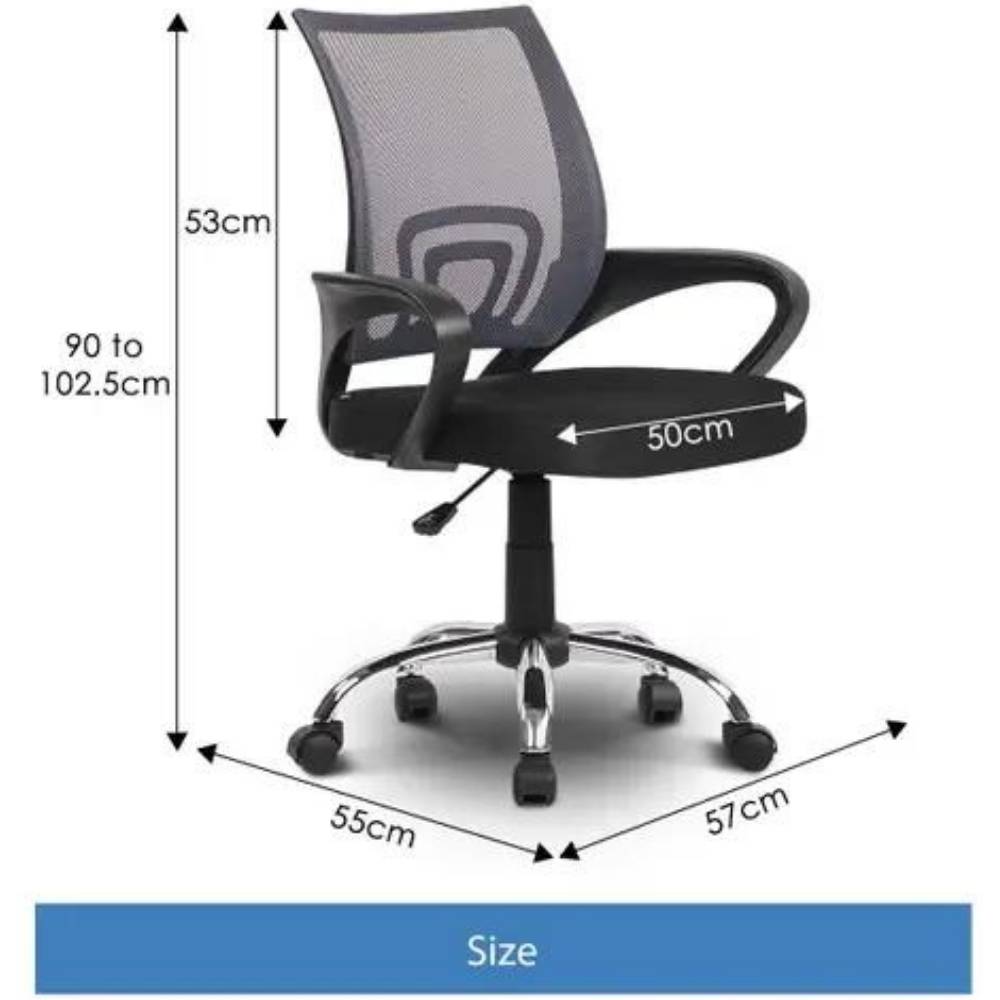 Office Swivel Chair - Black/Grey: image 4